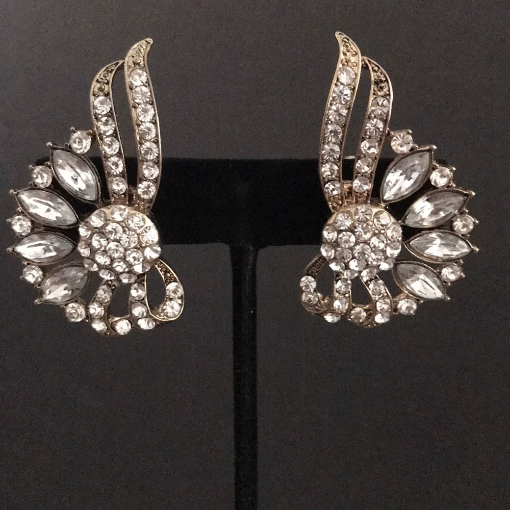 Rhinestone Clip-on Earrings